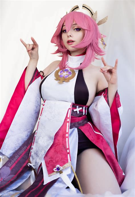 My Yae Miko cosplay🌸 Genshin Impact | HoYoLAB