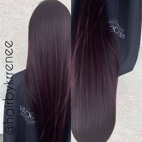 Deep plum purple tint hair for fall by @kristenmackoul on IG | Purple ...