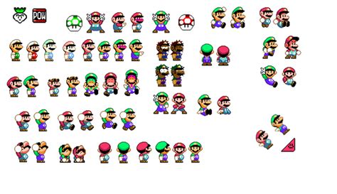 SMW High Res Mario And Luigi Sprites Edits by TrackmasterFan341 on ...