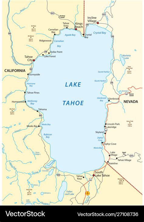 Lake Tahoe S Map – Verjaardag Vrouw 2020