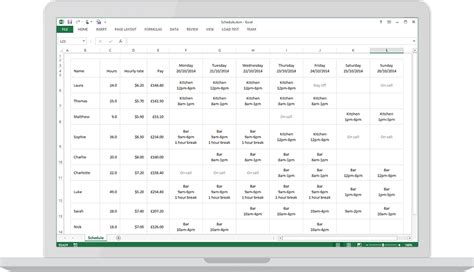 Excel Roster Template