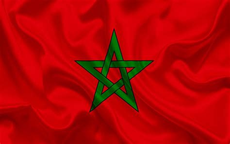 Download wallpapers Moroccan flag, Morocco, North Africa, silk flag ...