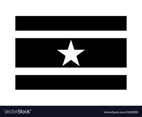 Suriname flag black and white country national Vector Image