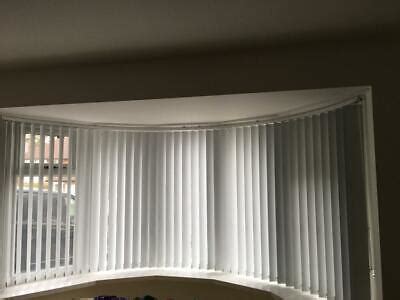 Curved Vertical Blinds FULL SET Track Rail Headrail Bow Window PVC ...