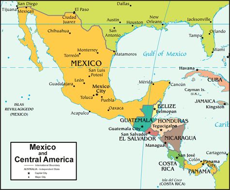 Map Of Southern Mexico And Central America - Get Latest Map Update