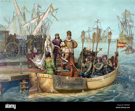 First Voyage of Christopher Columbus, 1492 Stock Photo: 135096127 - Alamy