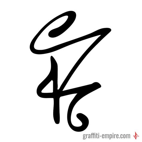 K Graffiti Tag Letter with big serif | Graffiti Empire