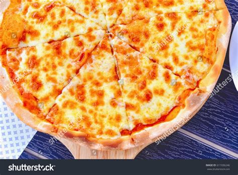 Top View Homemade Cheese Pizza Stock Photo 611936246 | Shutterstock