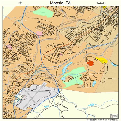 Moosic Pennsylvania Street Map 4250880