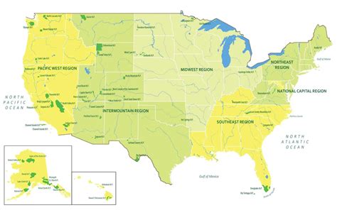 US National Parks Map - GIS Geography