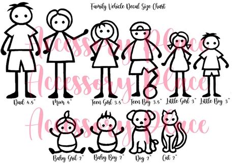 Customizable Family Sticker Custom Stick Figure Family Car - Etsy ...