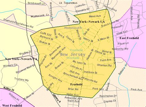 Image: Census Bureau map of Freehold Borough, New Jersey