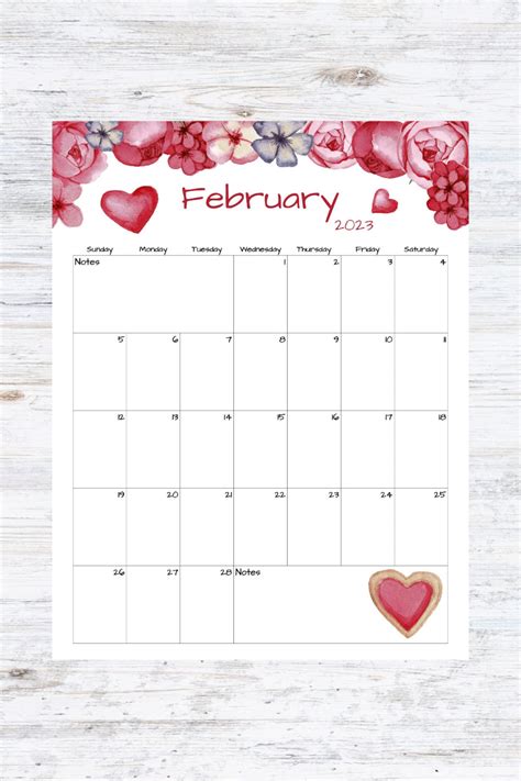 Fillable/editable February Calendar February 2023 (Instant Download) - Etsy