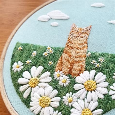 Cat Embroidery Pattern