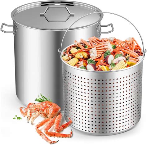 Amazon.com: ARC 100 QT Large Crawfish Seafood Boil Pot with Basket ...