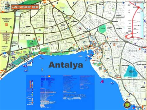 Antalya tourist map