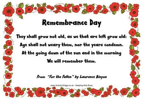 Remembrance Day - 1 | Remembrance day poems, Remembrance day ...