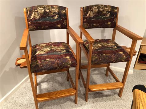 2 matching Billiards Spectator Chairs For Sale | Used pool tables