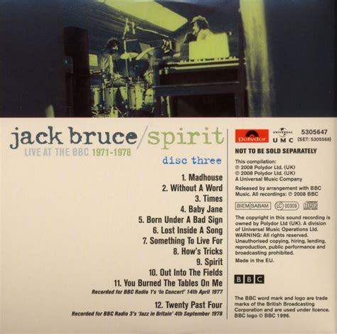 SKAMANCHACKETT: JACK BRUCE : Live @ The BBC