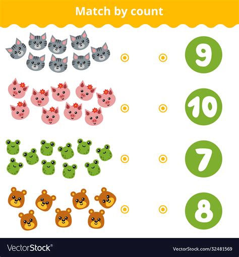 Counting game for children count animals Vector Image