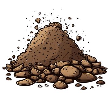 Cartoon Doodle Pile Of Dirt, Pile, Dirt, Mud PNG Transparent Image and ...