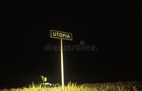 A Sign For Utopia, Texas Stock Photo - Image: 52302060