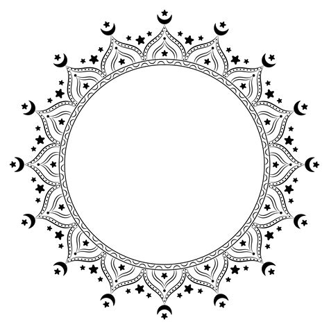 Islamic drawing mandala sketch for coloring 5615484 Vector Art at Vecteezy