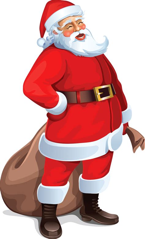 Santa Claus Brown Bag transparent PNG - StickPNG | Papa noel dibujo ...