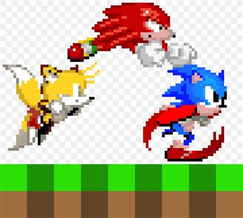 Sonic & Knuckles Sonic Chaos Knuckles The Echidna Tails Pixel Art, PNG ...