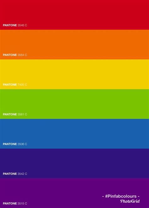 #Rainbow colours by #Pantone created by #Pinfabcolours | Rainbow ...