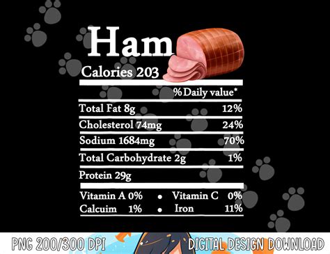 Ham Nutrition Facts Family Matching Christmas Costume Gift p - Inspire ...