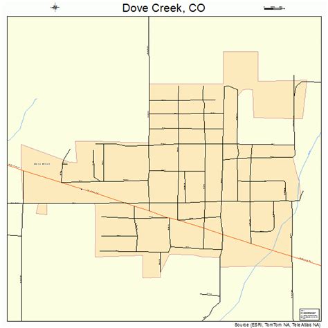 Dove Creek Colorado Street Map 0821265