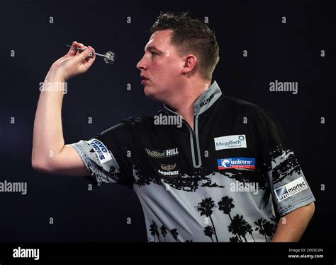 Chris Dobey in action during day twelve of the William Hill World Darts ...