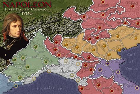 NAPOLEON - First Italian Campaign Map