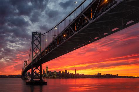 Yesterday's amazing sunset from under the Bay Bridge : r/bayarea