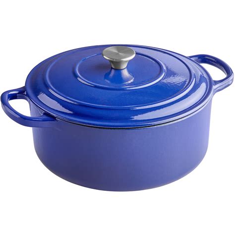 Valor 7 Qt. Galaxy Blue Enameled Cast Iron Dutch Oven