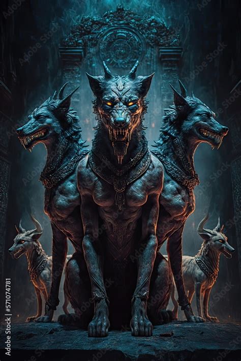 Cerberus, the hound of Hades, from Greek mythology is the guardian to ...