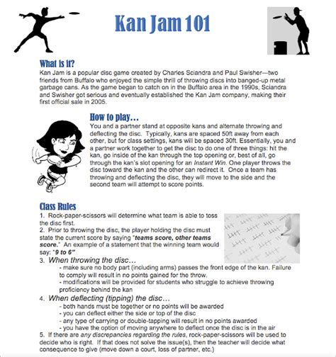 Mr. Redic's Physical Education Site: Kan Jam 101