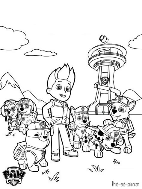 Paw Patrol Printable Coloring Sheets