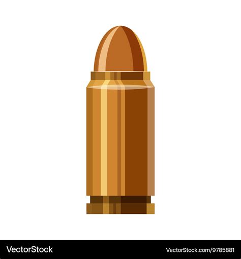 Bullet icon in cartoon style Royalty Free Vector Image