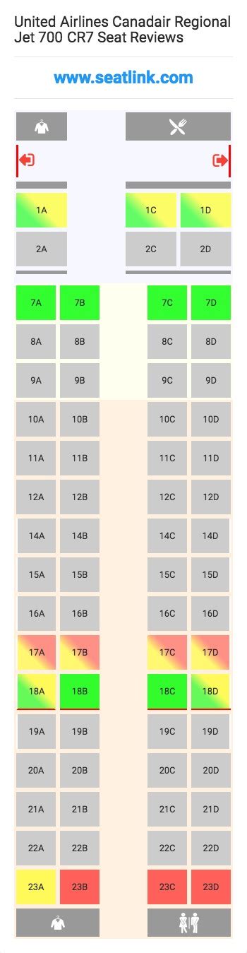 Canadair Regional Jet 700 Seat Map