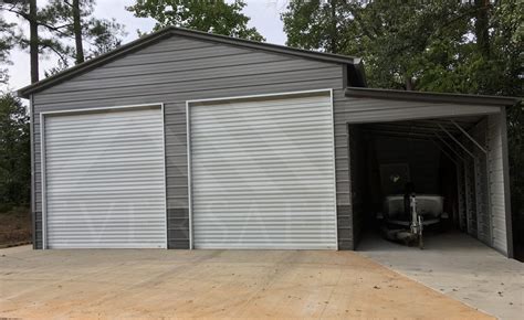 30x30 steel garage with Lean-to | two Car Garage | Immediate Prices