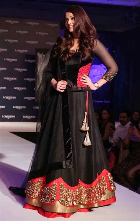 Aishwarya Rai Bachchan in Black Lehenga at Longines Watch Collection ...