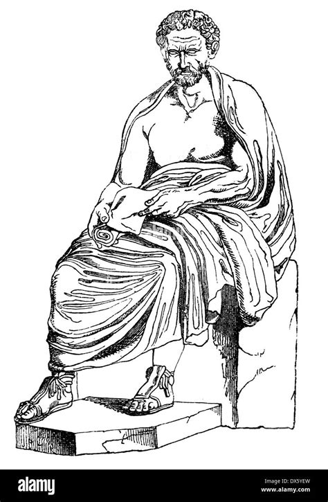 Statue of Demosthenes, illustration from book dated 1878 Stock Photo ...