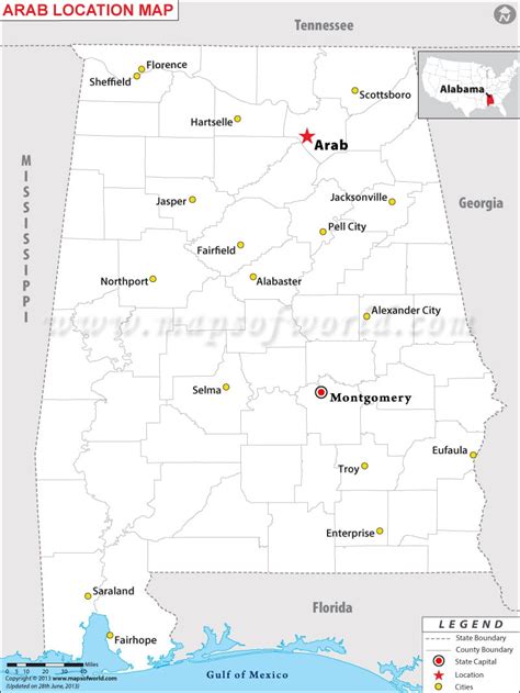 Where is Arab Located in Alabama, USA