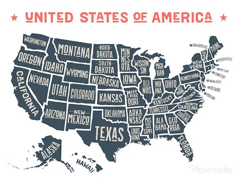 Full Page Printable Map Of The United States - Anetta Mathilda