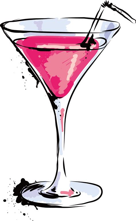 Cartoon Cocktail Glass Clipart - Full Size Clipart (#5250153) - PinClipart