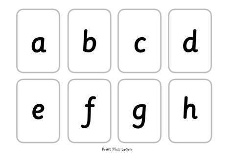 Lower Case Alphabet Flash Cards Printable - Printable Word Searches