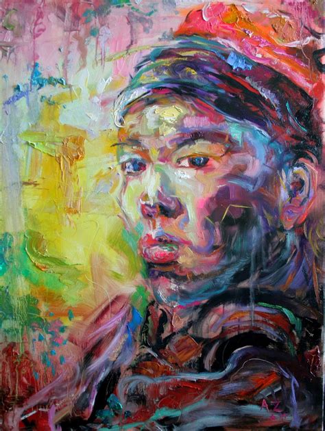 Self Portrait - Oil Painting 40 X 30 by Texas Artist Anton Zhou