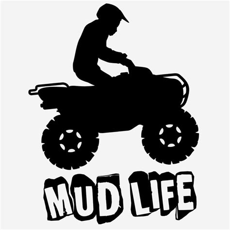 Utility ATV Mud Life - Vinyl Decal/Sticker